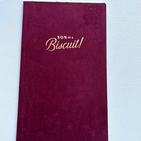 DesignWorks Ink Cloth Cover Notebook Son of a Biscuit Burgundy (7.25" x 11.75") - Picture 1 of 3